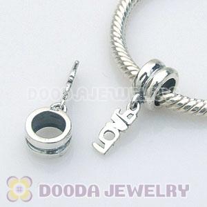 S925 Sterling Silver European Charms Dangle LOVE