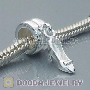 Solid Sterling Silver Charm Jewelry Beads Dangle Shoe