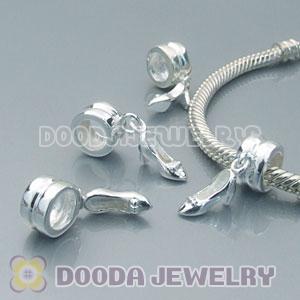 Solid Sterling Silver European Style Beads Dangle Shoe