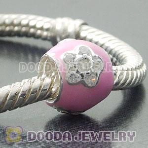 925 Sterling Silver Charm Jewelry Beads Enamel Flower