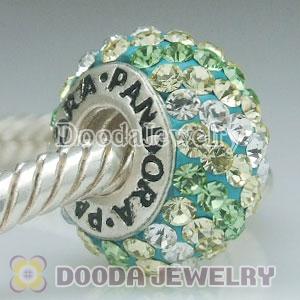 Charm Jewelry silver beads with 90 pcs crystal rhinestones 925 ALE Jewelry stamped with thread core