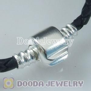 18cm European Style Single Black Leather Bracelet