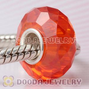 Fashion Jewelry style faceted zircon stone beads in 925 solid silver single core