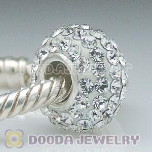 Charm Jewelry silver beads with 90 pcs crystal rhinestones Austrian crystal Jewelry beads