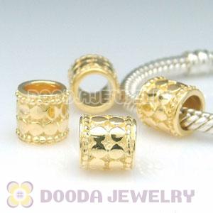 Gold Plated European Style Silver Beads
