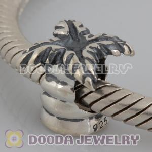 Solid Sterling Silver European Style Coconut Tree Beads and Charms
