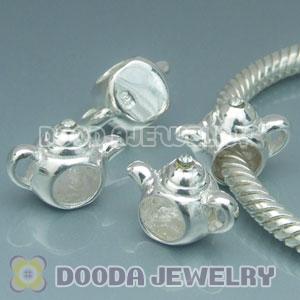Solid Sterling Silver European Style Teapot Beads and Charms