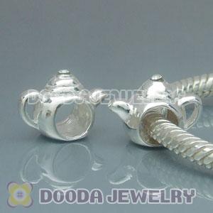 Solid Sterling Silver Charm Jewelry Teapot Beads and Charms