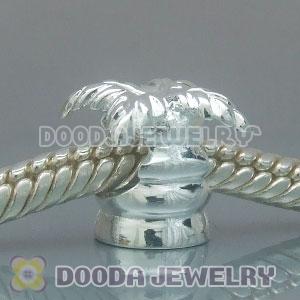 Solid Sterling Silver Charm Jewelry coconut palm Beads and Charms