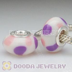 925 sterling silver double cores Charm Jewelry Polymer Clay Beads