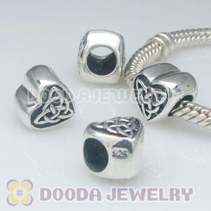S925 Sterling Silver European Style Heart Beads and Charms