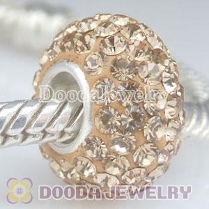Jewelry silver beads with 90 crystal rhinestones-Austrian crystal Jewelry beads