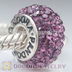 Charm Jewelry silver beads with 90 pcs crystal rhinestones-925 ALE Jewelry stamped with thread core