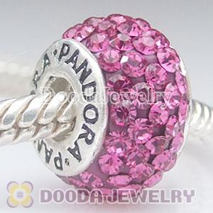 Charm Jewelry silver beads with 90 pcs crystal rhinestones-925 ALE Jewelry stamped with thread core