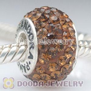 Charm Jewelry silver beads with 90 pcs crystal rhinestones-925 ALE Jewelry stamped with thread core