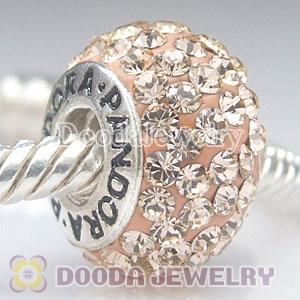 Charm Jewelry silver beads with 90 pcs crystal rhinestones-925 ALE Jewelry stamped with thread core