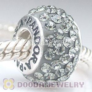 Charm Jewelry silver beads with 90 pcs crystal rhinestones-925 ALE Jewelry stamped with thread core