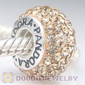 Charm Jewelry silver beads with 90 pcs crystal rhinestones-925 ALE Jewelry stamped with thread core