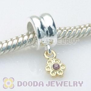 925 Sterling Silver Charm Jewelry Beads with Stone