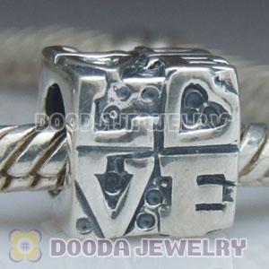 925 Sterling Silver Charm Jewelry LOVE Beads