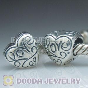 925 Sterling Silver European Style LOVE Beads and Charms