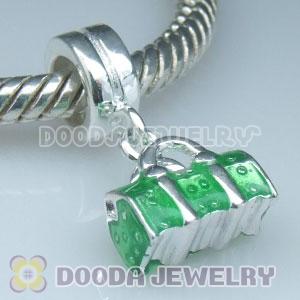 925 Sterling Silver Jewelry Charms Dangle enamel Bag