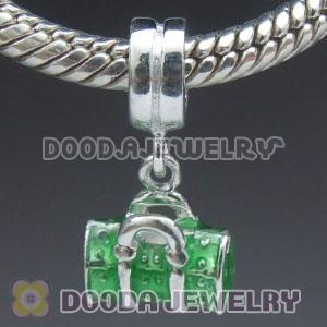 925 Sterling Silver European Charms Dangle enamel Bag