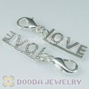 Wholesale Silver Plated Alloy Charms Dangle LOVE