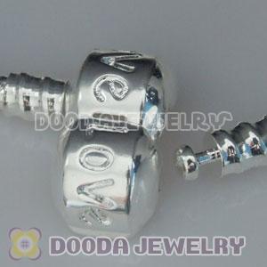 22CM European style silver plated bracelet with LOVE Stamped Lock