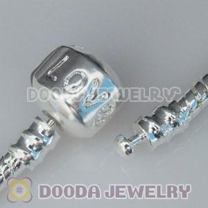 19CM European style silver plated bracelet with LOVE Stamped Lock