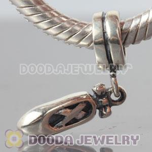S925 Sterling Silver European Charms with Screw Dangle Dancing Shoe
