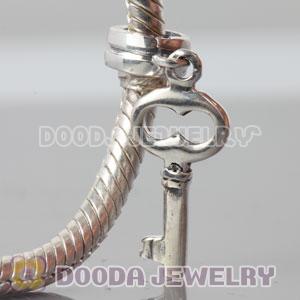 S925 Sterling Silver European Charms with Screw Dangle Key