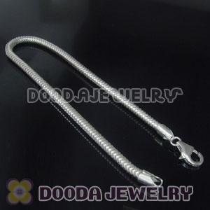 22cm European Style Silver Bracelet with lobster clasp