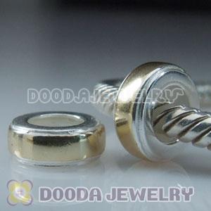 Solid Sterling Silver European Style Stopper Beads