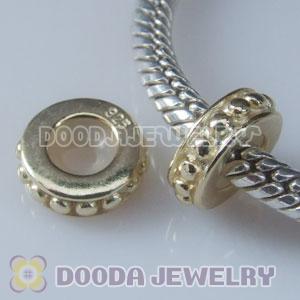 Solid Sterling Silver European Style Stopper Beads