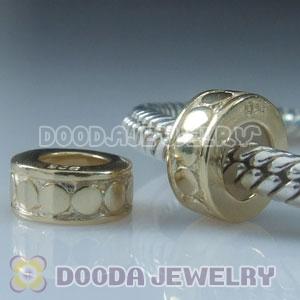 Solid Sterling Silver European Style Stopper Beads