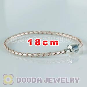 18cm Charm Jewelry Single Champagne Leather Bracelet