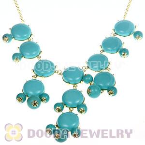 Turquoise Bubble Bib statement necklaces