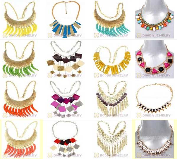 2012 gold plated Rhinestone Chunky Choker Collar Necklaces for women