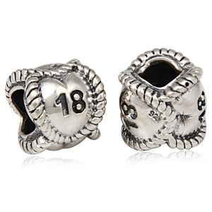 Sterling Silver Message Bead 18